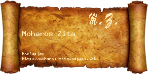 Moharos Zita névjegykártya
