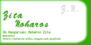 zita moharos business card